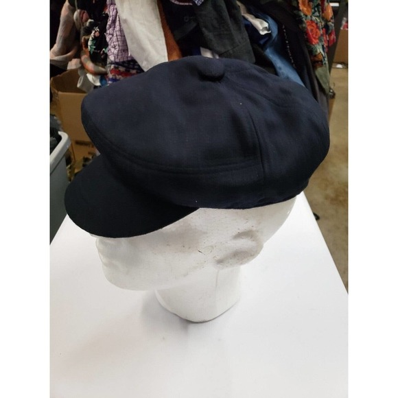 San Diego Hats Mens One Size Black Canvas Lined‎ Flat Top Beanie Wool Blend Cap - Picture 2 of 7